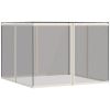 Outsunny Replacement Mesh Netting for 10 x 13 Gazebo Canopy Tents Zippered White