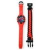 Marvel Spider-Man Boy's Flashing LCD Watch Red Silicone Strap with Matching Survival Band 2 Piece Set