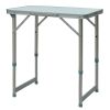 Outsunny 23" Portable Aluminum Camping Table with Faucet, Lightweight, Easy Clean, Adjustable Height - Folding Camp Table
