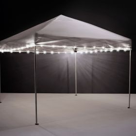 Outdoor Canopy LED Light String – 40 Ft Weather-Resistant Tent Lighting, Battery Operated, Cut-to-Fit – White