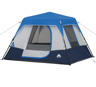 Ozark Trail 8' x 7' 4-Person Instant Cabin Tent with LED Lighted Hub, 19 lbs