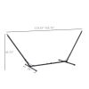 Outsunny Portable Hammock Stand with Adjustable Steel Stand, Portable and Heavy Duty for Indoor Outdoor Use, Black