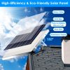 Solar Powered Fan Kit For Intake or Exhaust Air 20W Solar Panel IPX7 Waterproof Dual 4.72IN Fans With 9.5FT Cord Ventilation and Cooling for Chicken C