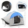 Outsunny 2000mm Waterproof SUV Tent, Car Tent with 3 Doors and Mesh Window, for 5-6 Person Camping Travel, Gray and Blue
