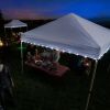 Outdoor Canopy LED Light String – 40 Ft Weather-Resistant Tent Lighting, Battery Operated, Cut-to-Fit – White