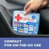 Johnson & Johnson Travel Ready Portable Emergency First Aid Kit, 80-Piece All-Purpose Medical Kit for Home, Car, or Travel